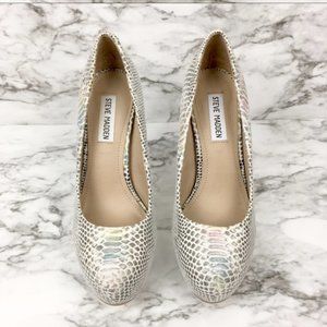 Steve Madden Nala Rainbow Vegan Snake Skin Platform High Heels